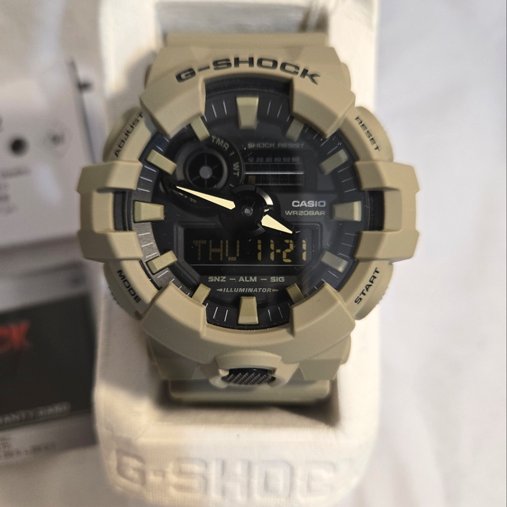 Casio G-Shock GA700UC-5ACR Super Illuminator Ana-Digital 3D Matte Beige Watch